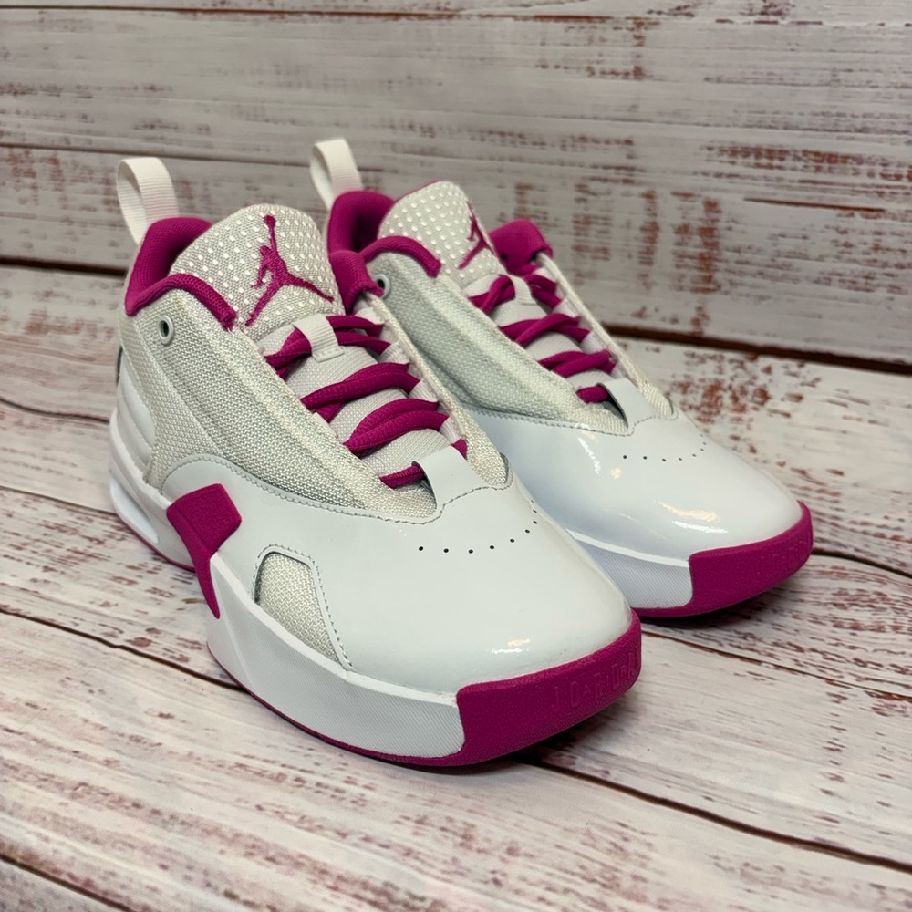 Nike Jordan Aura 6 White and Pink Shoes